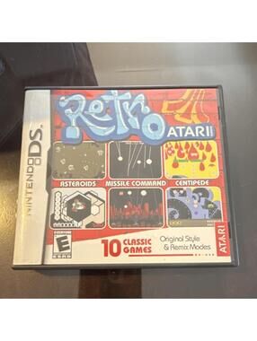 Atari Retro Atari Classics Nintendo DS 10 Classic Games Compilation With Manual